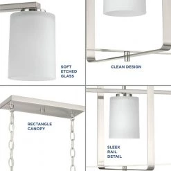 League Collection 4-Light Brushed Nickel Etched Glass Modern Farmhouse Chandelier Light by Progress Lighting -Progress Lighting Shop nickel progress lighting chandeliers p400287 009 4f 1000