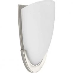 LED Etched Glass Sconce Brushed Nickel LED Wall Sconce by Progress Lighting