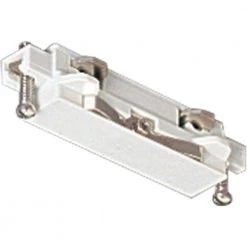 Alpha Trak White Track Lighting Straight Connector Accessory by Progress Lighting