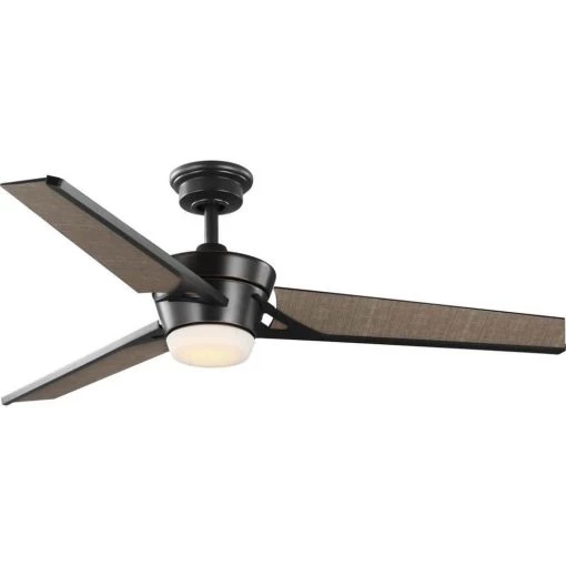 Kasota 56 in. Indoor 3-Blade Tan Linen/Oil Rubbed Bronze LED DC Motor Modern Ceiling Fan with Remote Control by Progress Lighting 1 Kasota 56 in. Indoor 3-Blade Tan Linen/Oil Rubbed Bronze LED DC Motor Modern Ceiling Fan with Remote Control by Progress Lighting -Progress Lighting Shop oil rubbed bronze progress lighting ceiling fans with lights p250072 108 30 64 1000
