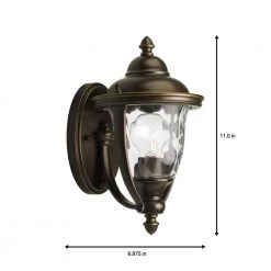 Prestwick Collection 1-Light Oil-Rubbed Bronze 11 in. Outdoor Wall Lantern Sconce by Progress Lighting -Progress Lighting Shop oil rubbed bronze progress lighting outdoor sconces p5920 108di 1d 1000