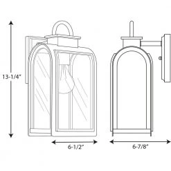 Refuge Collection 1-Light Oil Rubbed Bronze Clear/Etched Umber Glass Farmhouse Outdoor Small Wall Lantern Light by Progress Lighting -Progress Lighting Shop oil rubbed bronze progress lighting outdoor sconces p6030 108 a0 1000
