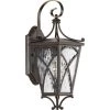 Cadence Collection 1-Light Oil Rubbed Bronze Clear Water Seeded Glass Luxe Outdoor Small Wall Lantern Light by Progress Lighting -Progress Lighting Shop oil rubbed bronze progress lighting outdoor sconces p6080 108 64 1000