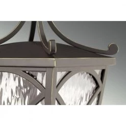 Cadence Collection 1-Light Oil Rubbed Bronze Clear Water Seeded Glass Luxe Outdoor Small Wall Lantern Light by Progress Lighting -Progress Lighting Shop oil rubbed bronze progress lighting outdoor sconces p6080 108 66 1000