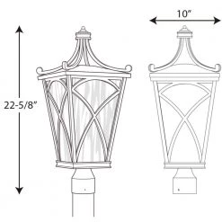 Cadence Collection 3-Light Oil Rubbed Bronze Clear Water Seeded Glass Luxe Outdoor Post Lantern Light by Progress Lighting -Progress Lighting Shop oil rubbed bronze progress lighting post light sets p6442 108 31 1000