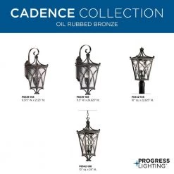 Cadence Collection 3-Light Oil Rubbed Bronze Clear Water Seeded Glass Luxe Outdoor Post Lantern Light by Progress Lighting -Progress Lighting Shop oil rubbed bronze progress lighting post light sets p6442 108 fa 1000