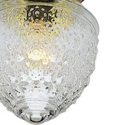 1-Light Polished Brass Flush Mount with Clear Patterned Glass by Progress Lighting -Progress Lighting Shop polished brass progress lighting flush mount lights p3750 10 4f 1000