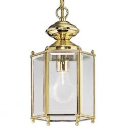 1-Light Polished Brass Clear Beveled Glass Traditional Outdoor Hanging or Flush mount Convertible Lantern Light by Progress Lighting -Progress Lighting Shop polished brass progress lighting outdoor chandeliers p5834 10 a0 1000