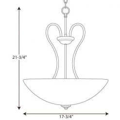 Heart Collection 3-Light Polished Chrome Foyer Pendant with Etched Glass Shades by Progress Lighting -Progress Lighting Shop polished chrome progress lighting chandeliers p3955 15 4f 1000