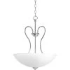 Heart Collection 3-Light Polished Chrome Foyer Pendant with Etched Glass Shades by Progress Lighting -Progress Lighting Shop polished chrome progress lighting chandeliers p3955 15 64 1000