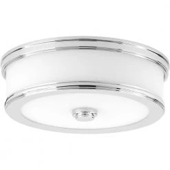 Bezel LED Collection 17-Watt Polished Chrome Integrated LED Flush Mount by Progress Lighting