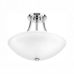 Gather Collection 17-Watt Polished Chrome Integrated LED Semi-Flush Mount by Progress Lighting