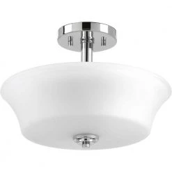Cascadia Collection 2-Light Polished Chrome Semi-Flush Mount by Progress Lighting
