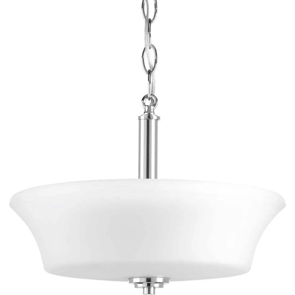 Cascadia Collection 2-Light Polished Chrome Semi-Flush Mount by Progress Lighting 5 Cascadia Collection 2-Light Polished Chrome Semi-Flush Mount by Progress Lighting - Image 3