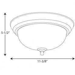 Dome Glass Collection 1-Light Polished Chrome Flush Mount with Etched Glass by Progress Lighting -Progress Lighting Shop polished chrome progress lighting flush mount lights p3924 15et 31 1000