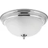 Dome Glass Collection 13.25 in. 2-Light Polished Chrome Flush Mount with Etched Glass by Progress Lighting -Progress Lighting Shop polished chrome progress lighting flush mount lights p3925 15et 64 1000