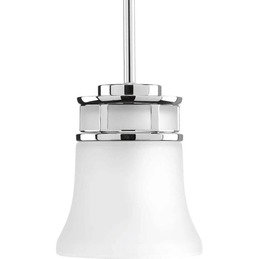 Cascadia Collection 1-Light Polished Chrome Mini Pendant with Etched Glass by Progress Lighting 3 Cascadia Collection 1-Light Polished Chrome Mini Pendant with Etched Glass by Progress Lighting