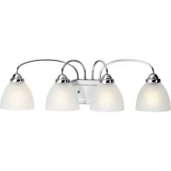 Heart Collection 4-Light Polished Chrome Etched Glass Farmhouse Bath Vanity Light by Progress Lighting -Progress Lighting Shop polished chrome progress lighting vanity lighting p2928 15 c3 1000