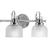 Archie Collection 17 in. 2-Light Polished Chrome Clear Double Prismatic Glass Coastal Bathroom Vanity Light by Progress Lighting -Progress Lighting Shop polished chrome progress lighting vanity lighting p2991 15 64 1000