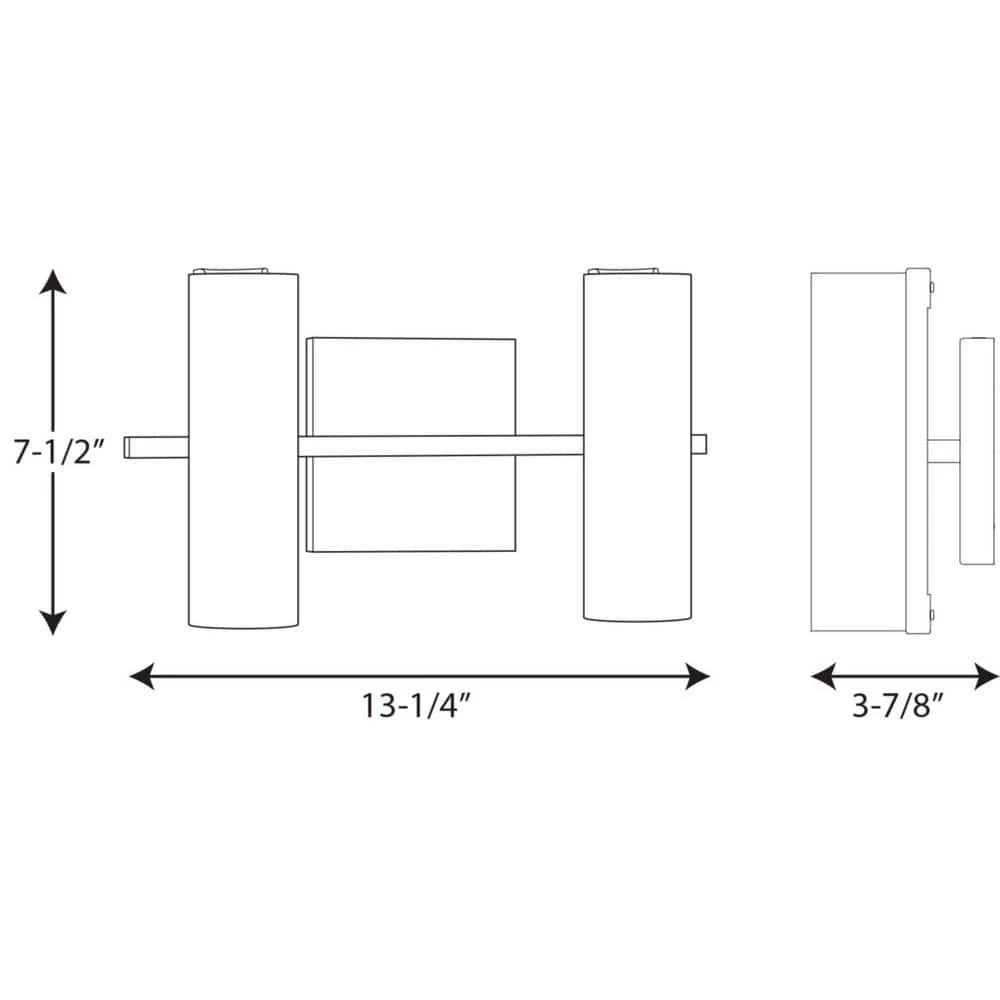 Colonnade LED Collection 2-Light Polished Chrome Etched White Glass Luxe Bath Vanity Light by Progress Lighting 8 Colonnade LED Collection 2-Light Polished Chrome Etched White Glass Luxe Bath Vanity Light by Progress Lighting - Image 6