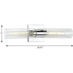 Clarion 2-Light Polished Chrome Clear Glass Modern Wall Light by Progress Lighting -Progress Lighting Shop polished chrome progress lighting vanity lighting p300300 015 1f 1000
