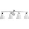 Ashford Collection 4-Light Polished Chrome Opal Glass Farmhouse Wall Light by Progress Lighting -Progress Lighting Shop polished chrome progress lighting vanity lighting p300317 015 64 1000