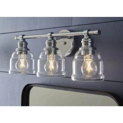 Ambrose 21 in. 3-Light Polished Chrome with Clear Glass Shades New Traditional Bath Vanity Light by Progress Lighting -Progress Lighting Shop polished chrome progress lighting vanity lighting p300375 015 1f 1000