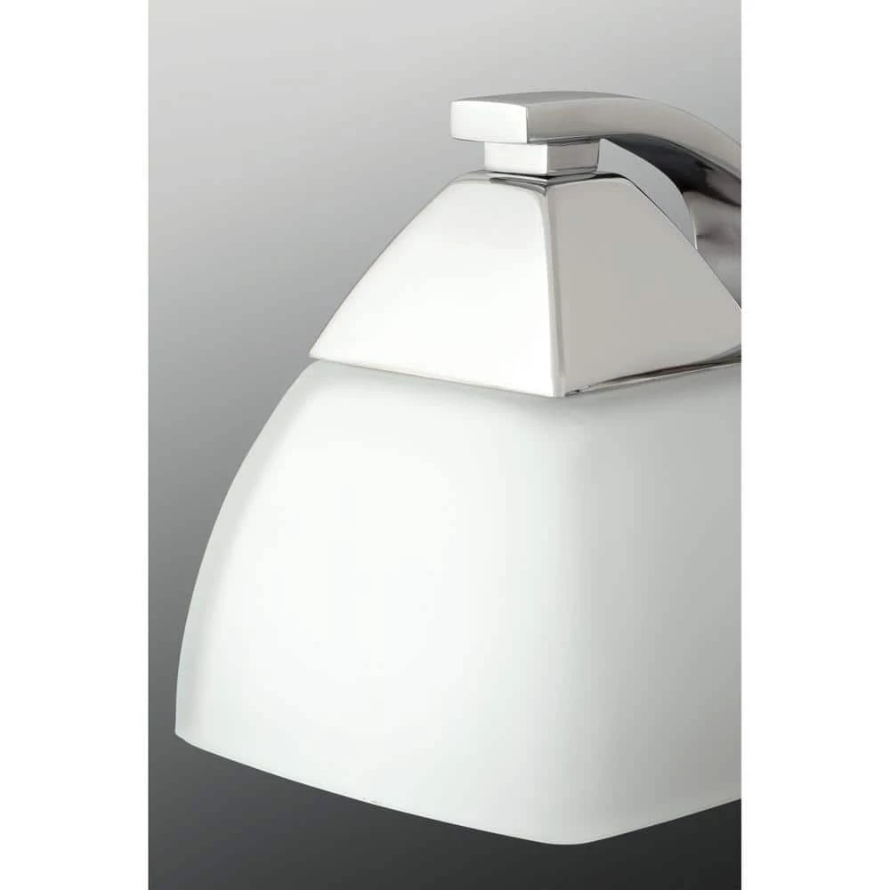 Appeal Collection 1-Light Polished Chrome Etched White Glass Modern Bath Vanity Light by Progress Lighting 4 Appeal Collection 1-Light Polished Chrome Etched White Glass Modern Bath Vanity Light by Progress Lighting - Image 2