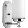 Glide Collection 1-Light Polished Chrome Etched Opal Glass Coastal Bath Vanity Light by Progress Lighting -Progress Lighting Shop polished chrome progress lighting wall sconces p300012 015 64 1000