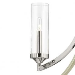 Evoke Collection 33-3/4 in. 5-Light Polished Nickel Clear Glass Luxury Transitional Pendant Chandelier Dining Light by Progress Lighting -Progress Lighting Shop polished nickel progress lighting chandeliers p400117 104 4f 1000