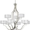 Caress Collection 9-Light Polished Nickel Clear Water Glass Luxe Chandelier Light by Progress Lighting 1 Caress Collection 9-Light Polished Nickel Clear Water Glass Luxe Chandelier Light by Progress Lighting -Progress Lighting Shop polished nickel progress lighting chandeliers p4646 104wb 64 1000