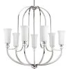 Elina Collection 7-Light Polished Nickel Chandelier with Opal Glass by Progress Lighting 1 Elina Collection 7-Light Polished Nickel Chandelier with Opal Glass by Progress Lighting -Progress Lighting Shop polished nickel progress lighting chandeliers p4733 104 64 1000