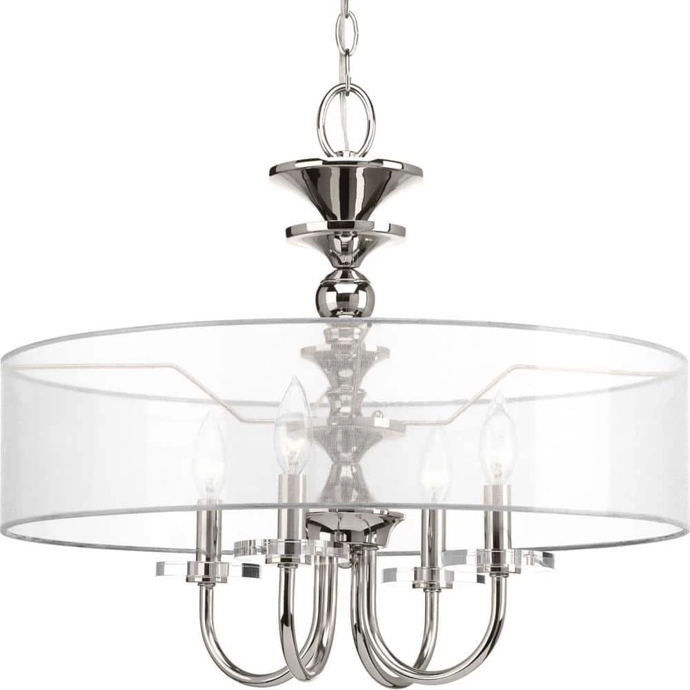 March Collection 4-Light Polished Nickel Pendant by Progress Lighting 3 March Collection 4-Light Polished Nickel Pendant by Progress Lighting