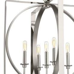 Inman Collection 5-Light Polished Nickel Pendant with Satin Nickel Accents by Progress Lighting -Progress Lighting Shop polished nickel progress lighting chandeliers p500131 104 4f 1000