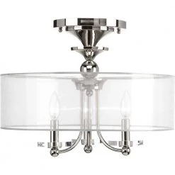 March Collection 3-Light Polished Nickel Semi-Flush Mount by Progress Lighting -Progress Lighting Shop polished nickel progress lighting flush mount lights p350029 104 c3 1000