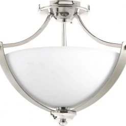 Noma Collection 2-Light Polished Nickel Semi-Flush Mount by Progress Lighting