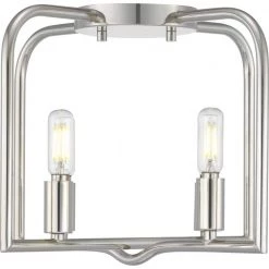 Provo 14 in. 4-Light Polished Nickel Flush Mount by Progress Lighting -Progress Lighting Shop polished nickel progress lighting flush mount lights p350208 104 76 1000