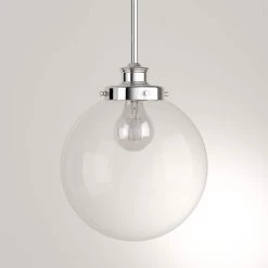 Penn Collection 9-3/4 in. 1-Light Polished Nickel Clear Glass Modern Farmhouse Kitchen Pendant Light by Progress Lighting -Progress Lighting Shop polished nickel progress lighting pendant lights p5070 104 1d 1000