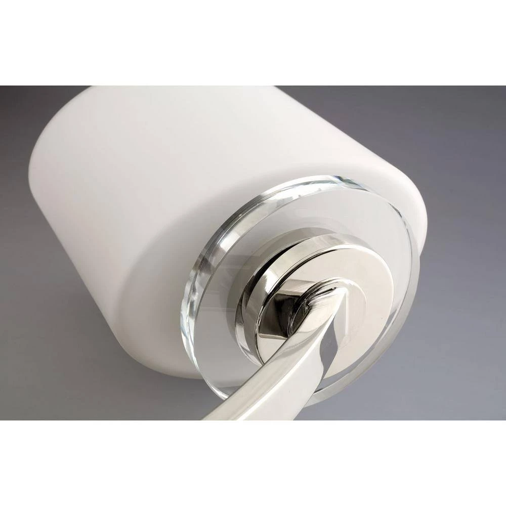 Nisse Collection 4-Light Polished Nickel Opal Etched Glass Luxe Bath Vanity Light by Progress Lighting 6 Nisse Collection 4-Light Polished Nickel Opal Etched Glass Luxe Bath Vanity Light by Progress Lighting - Image 4