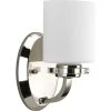 Nisse Collection 1-Light Polished Nickel Bath Sconce with Opal Etched Glass Shade by Progress Lighting 1 Nisse Collection 1-Light Polished Nickel Bath Sconce with Opal Etched Glass Shade by Progress Lighting -Progress Lighting Shop polished nickel progress lighting wall sconces p2012 104 64 1000