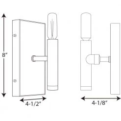 Draper Collection 1-Light Polished Nickel Luxe Bath Vanity Light by Progress Lighting -Progress Lighting Shop polished nickel progress lighting wall sconces p2101 104 31 1000