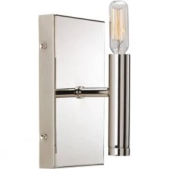 Draper Collection 1-Light Polished Nickel Luxe Bath Vanity Light by Progress Lighting