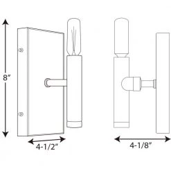 Draper Collection 1-Light Polished Nickel Luxe Bath Vanity Light by Progress Lighting -Progress Lighting Shop polished nickel progress lighting wall sconces p2101 104 76 1000