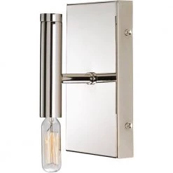 Draper Collection 1-Light Polished Nickel Luxe Bath Vanity Light by Progress Lighting -Progress Lighting Shop polished nickel progress lighting wall sconces p2101 104 c3 1000