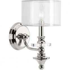 March Collection 1-Light Polished Nickel Wall Sconce by Progress Lighting