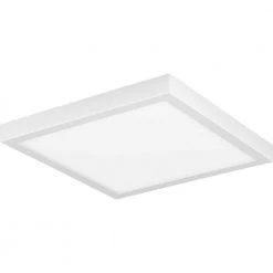 Everlume Collection 11 in. White Integrated LED Edgelit Square Semi-Flush Mount by Progress Lighting