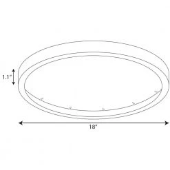 Everlume 18 in. Brushed Nickel Edgelit Round Trim Ring by Progress Lighting -Progress Lighting Shop progress lighting ceiling light parts p860052 009 76 1000