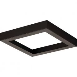 Everlume 7 in. Bronze Edgelit Square Trim Ring by Progress Lighting