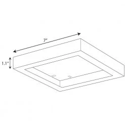 Everlume 7 in. Bronze Edgelit Square Trim Ring by Progress Lighting -Progress Lighting Shop progress lighting ceiling light parts p860053 020 76 1000