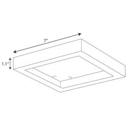 Everlume Collection 7 in. Black Edgelit Square Trim Ring by Progress Lighting -Progress Lighting Shop progress lighting ceiling light parts p860053 031 76 1000